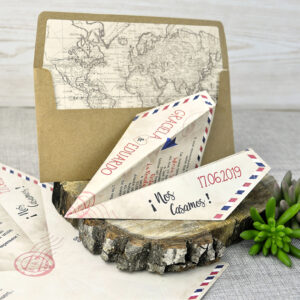 invitación de boda avión 0039333